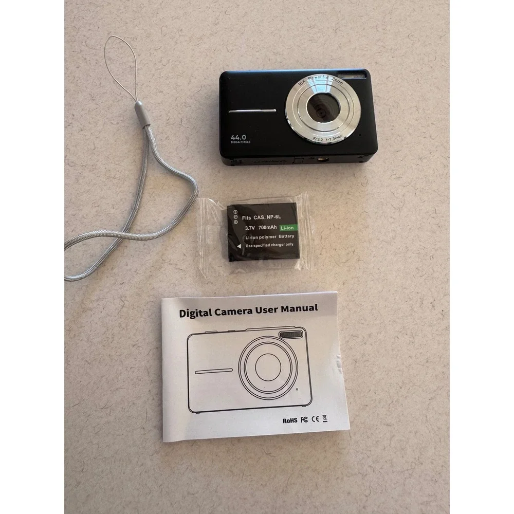 DC403 44MP Digital Camera 16X Zoom FOR PARTS Repair w/ Battery & Manual